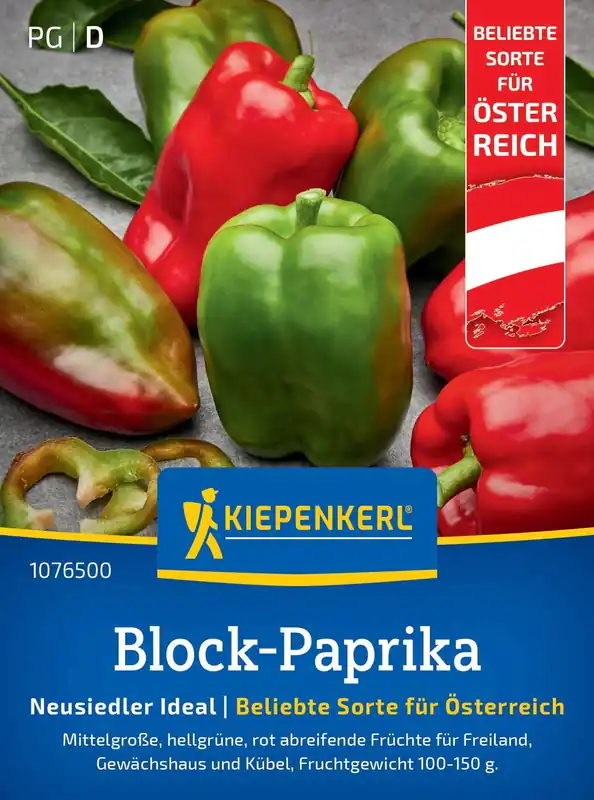 Kiepenkerl Blokpaprika Neusiedler Ideal, 30 Korrels | Actie loopt bijna af