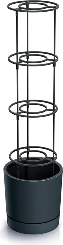 Laatste kans | Prosperplast Kweekpot "Home Grower" voor Tomaten incl. Klimhulp - Antraciet, ⌀ 29 cm