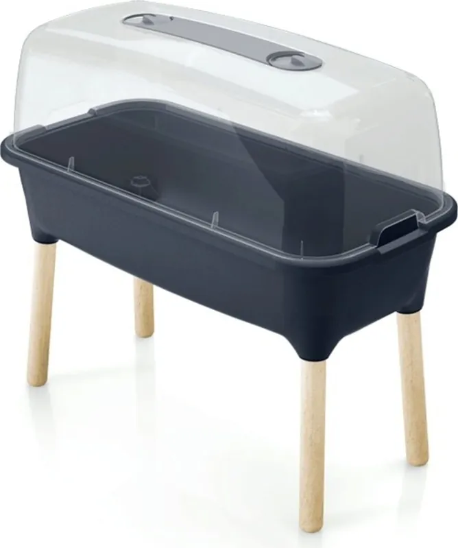 Online bestelbaar | Prosperplast Respana Kweekkas Wood High Set, Lichtgrijs