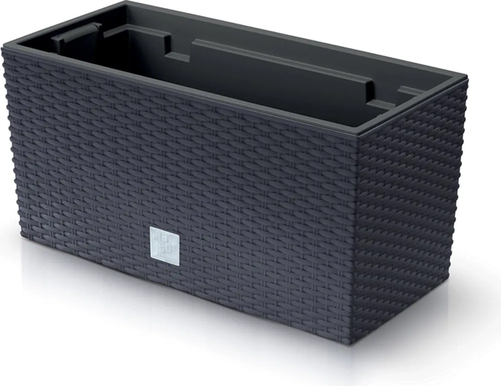 Prosperplast Bloembak Rato Case incl. Planteninzet - Antraciet, L 39,5 cm | Shop nu