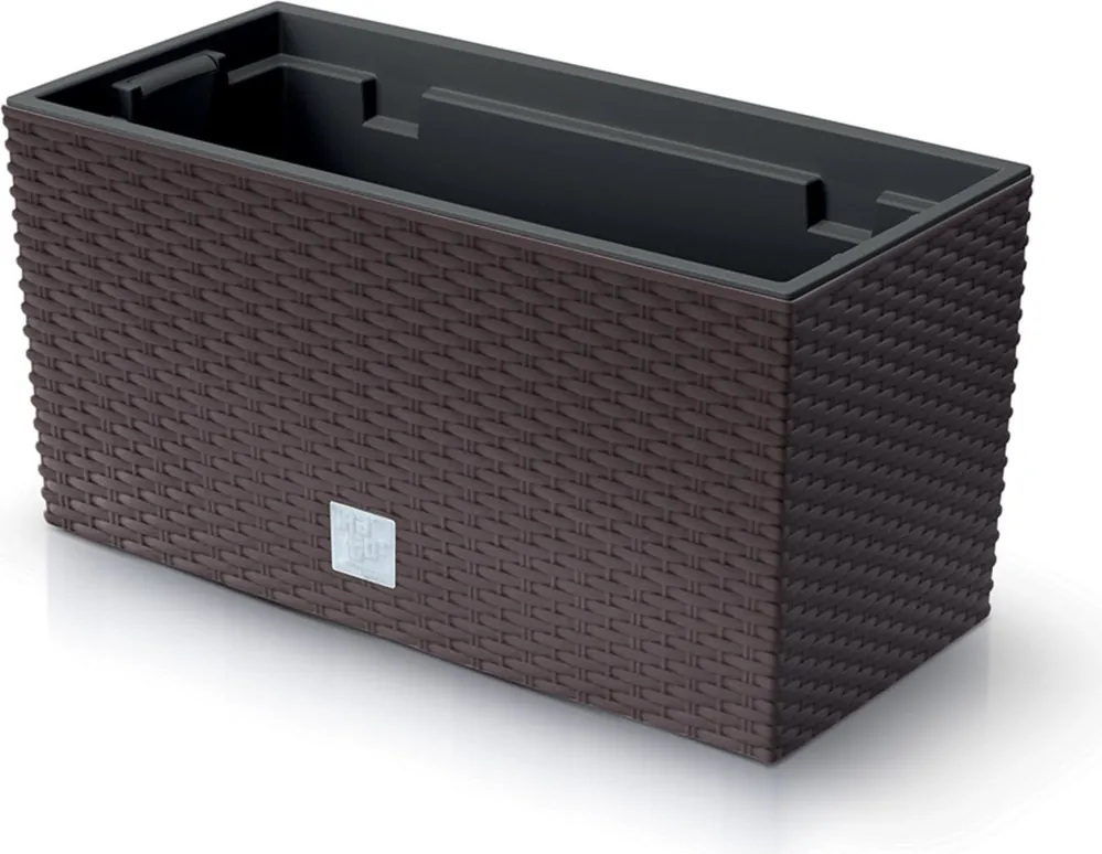 Populair | Prosperplast Bloembak Rato Case incl. Planteninzet - Antraciet, L 39,5 cm