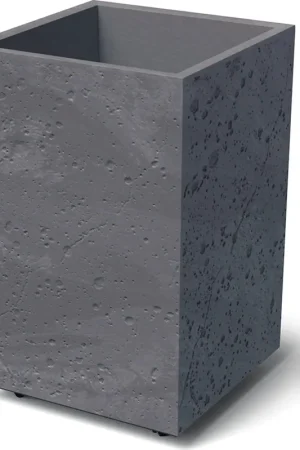 Online bestellen | Prosperplast Plantenpot Sierra Square High Beton Effect, Antraciet