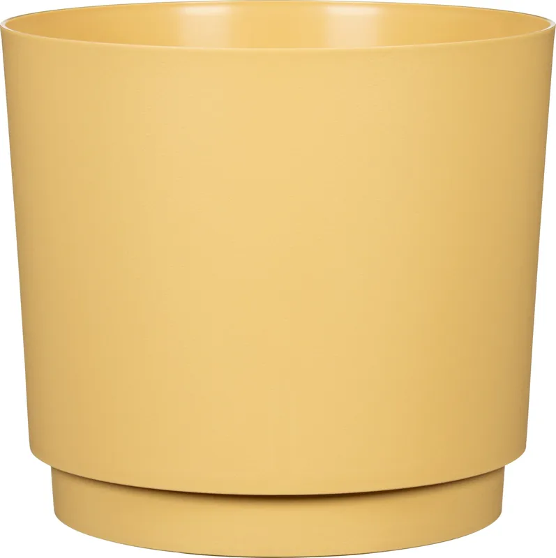 Topkwaliteit | Scheurich Plano Sierpot Matt Yellow, Ø 13 cm
