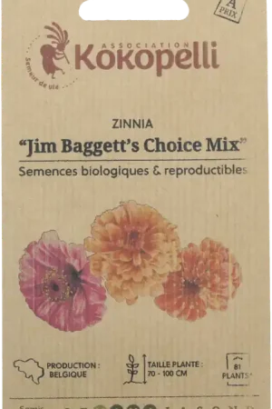 Kokopelli Biologische Zinnia "Jim Baggett’s Choice Mix", 100 Korrels | Voordeelprijs