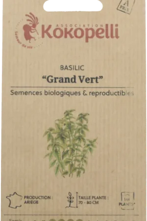 Populair bij klanten | Kokopelli Biologische Basilicum "Großes Grünes", 200 Korrels
