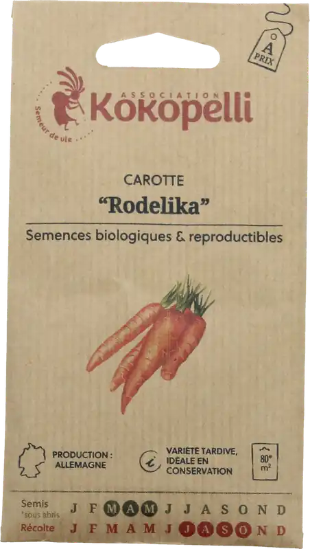 Kokopelli Biologische Rode Wortel "Rodelika", 4 g - Veel gekozen