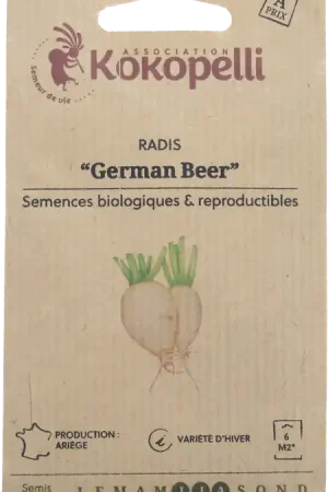 Rechtstreeks uit de fabriek | Kokopelli Biologische Tuinradijs "German Beer", 2 g