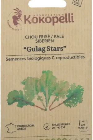 Kokopelli Biologische Boerenkool "Sibirischer Gulag Stars", 300 Korrels | Professionele kwaliteit