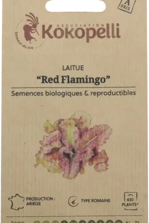 Kokopelli Biologische Romeinse Sla "Red Flamingo", 1 g | Nu beschikbaar