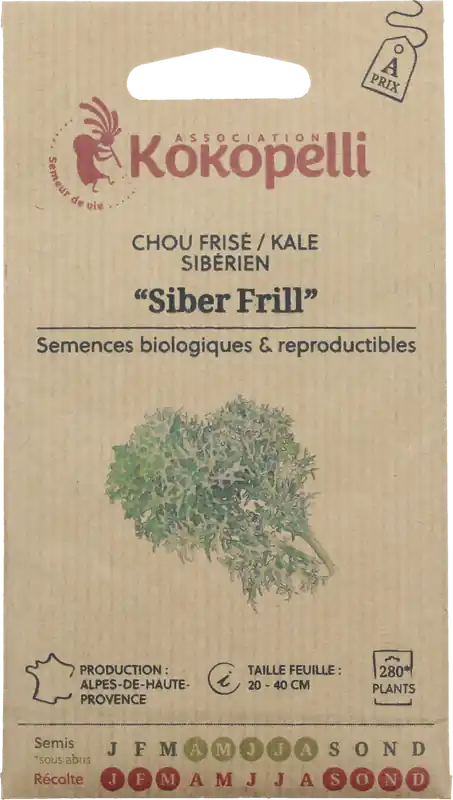 Aanbieding - Kokopelli Biologische Boerenkool "Siber Frill", 300 Korrels