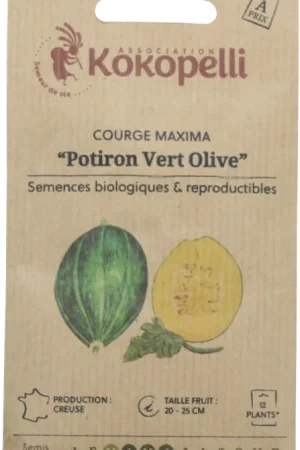 Nieuw in het assortiment - Kokopelli Biologische Pompoen "Vert Olive", 12 Korrels