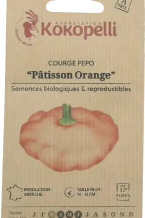 Flitsaanbieding - Kokopelli Biologische Sierpompoen "Patisson orange", 12 Korrels