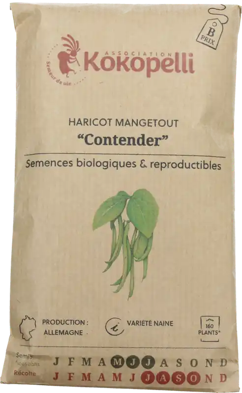 Kokopelli Biologische Struikboon "Contender", 80 g | Premiumkwaliteit