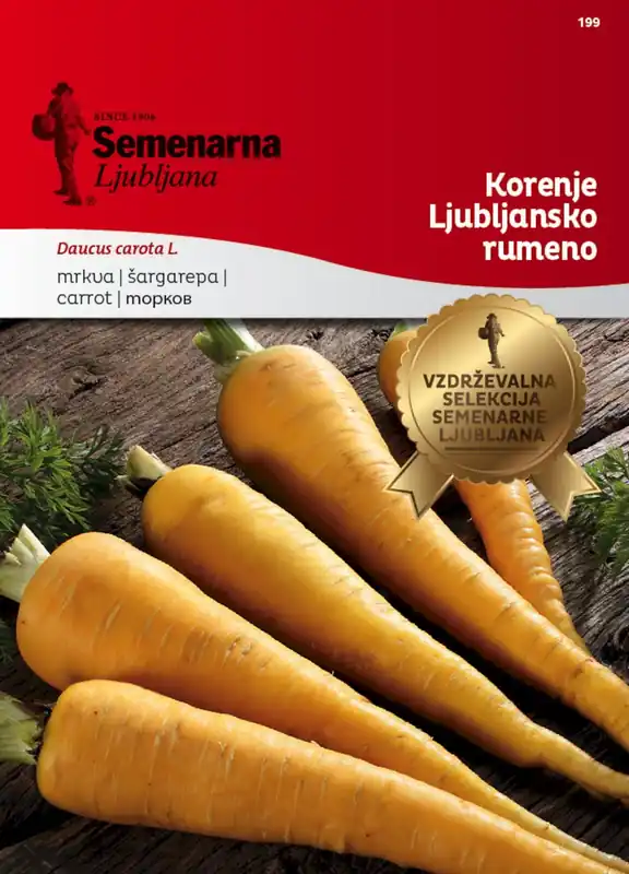 Direct van de fabrikant | Semenarna Ljubljana Wortelzaden "Ljubljansko Rumeno", 7 g