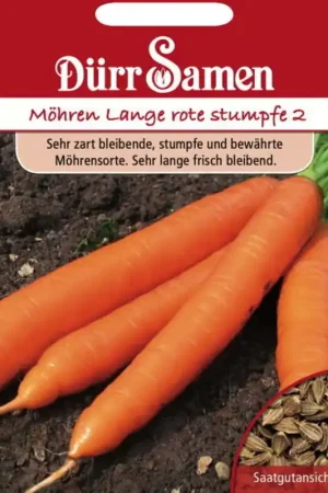 Fabrieksprijs - Dürr Samen Wortelzaden "Lange rote stumpfe", 2.000 Korrels