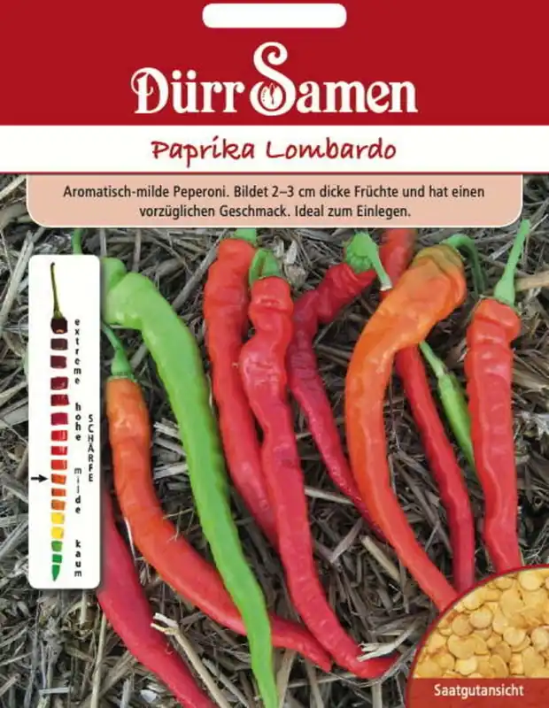 Direct bestellen | Dürr Samen Paprika, Peperonizaden "Lombardo", 50 Korrels