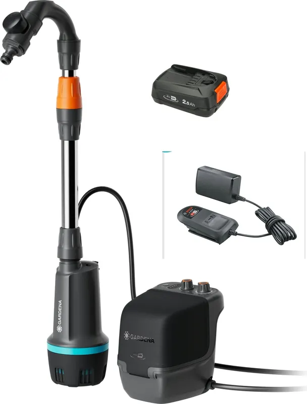 Favoriet van klanten - GARDENA Accu-Regentonpomp 2600 Comfort 18V P4A Ready-To-Use Set