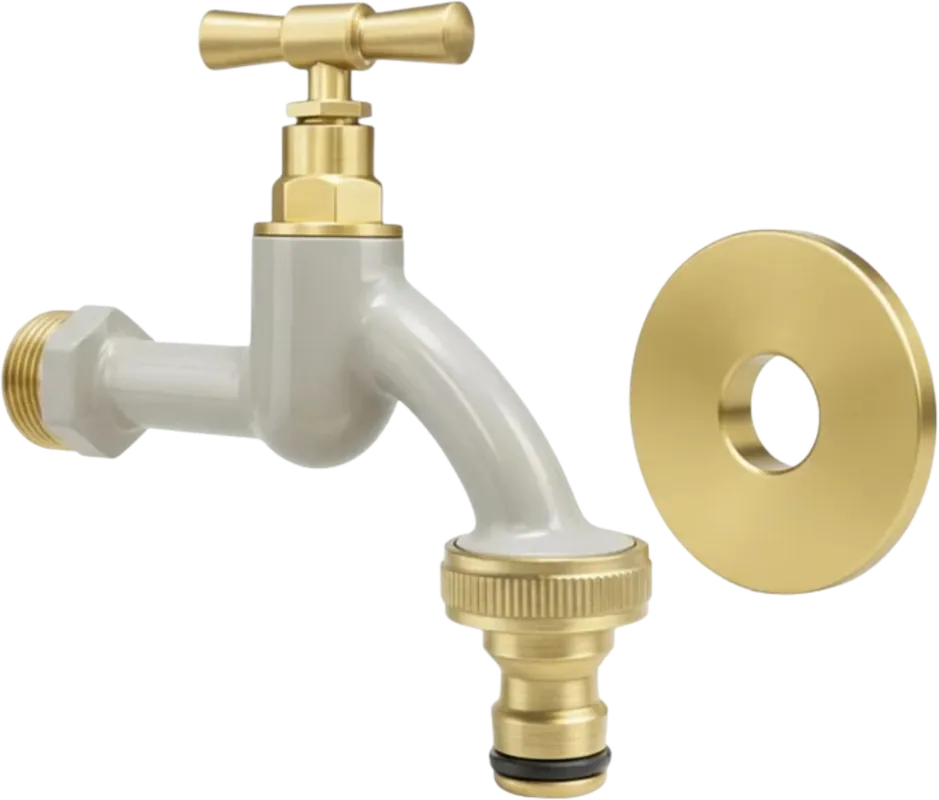 Flitsaanbieding | Livlig Waterkraan met Rozetset, Greige