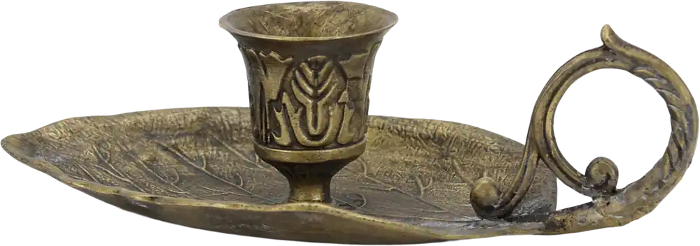 Chic Antique Kamerkandelaar met Blad - Deal