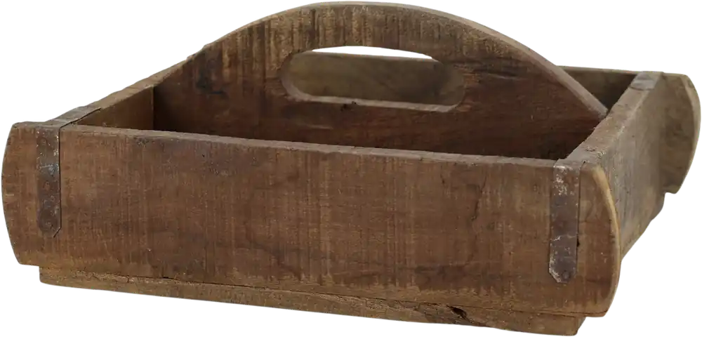 Chic Antique Houten Kist met Handvat | Laatste stuks