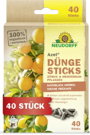 Topproduct | Neudorff Azet Meststicks voor Citrus- & Mediterrane Planten, 40 stuks