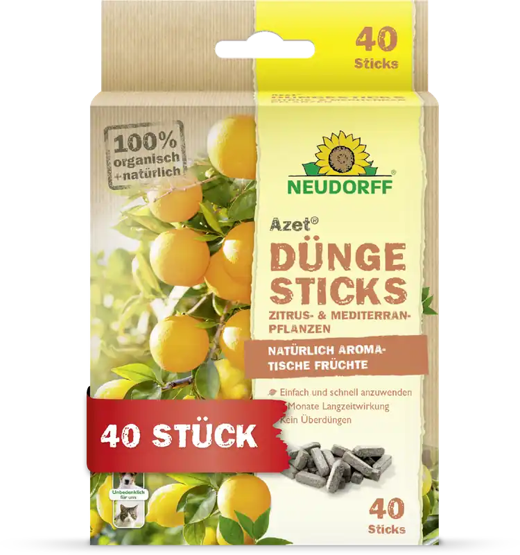 Topproduct | Neudorff Azet Meststicks voor Citrus- & Mediterrane Planten, 40 stuks