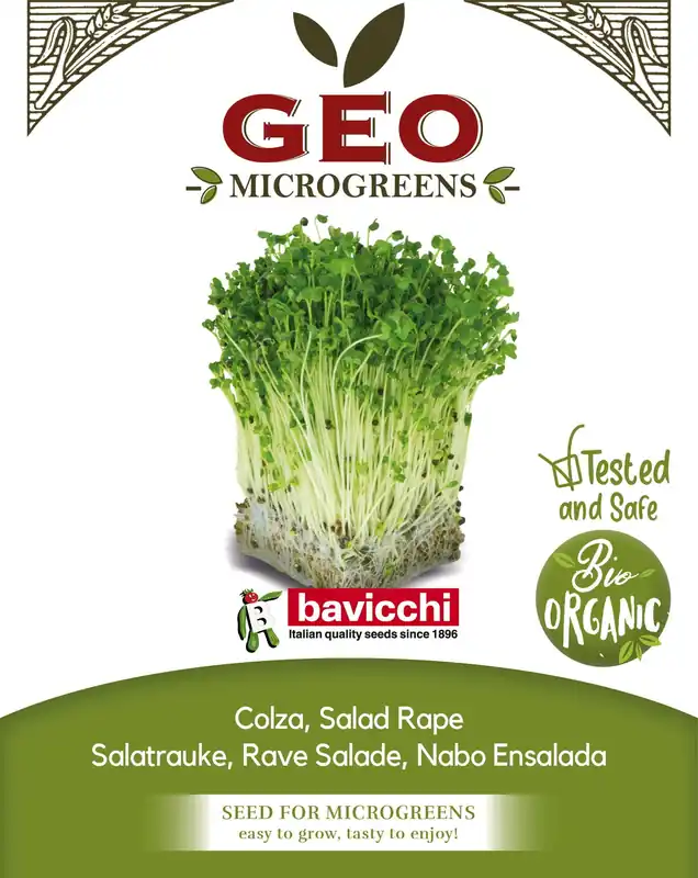 Bavicchi Biologische Kiemgroenten "Salatrauke", 50 g - Professionele kwaliteit