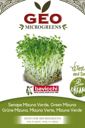 Bavicchi Biologische Kiemgroenten "Grüne Mizuna", 15 g | Prijsverlaging