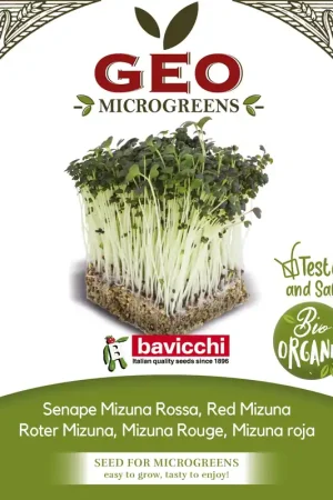Pak je kans - Bavicchi Biologische Kiemgroenten "Roter Mizuna", 200 g