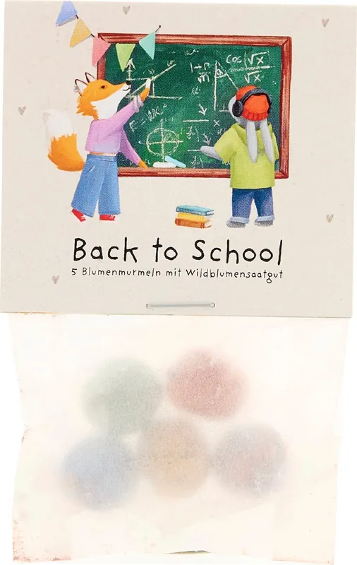 Nu beschikbaar | Die Stadtgärtner Bloemenknikkers "Back to School - Schoolbord", 5 stuks