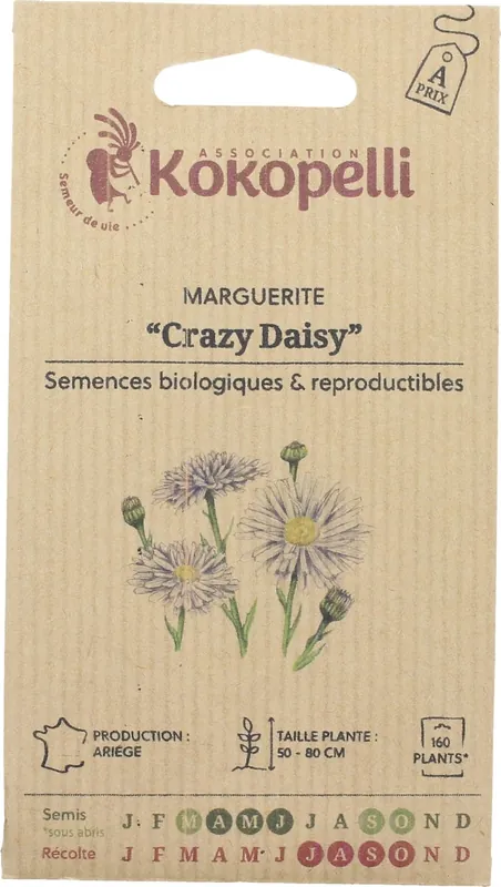Kokopelli Biologische Margriet "Crazy Daisy", 200 Korrels - Bestel nu