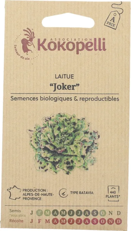 Kokopelli Biologische Bataviasla "Joker", 1 g - Net binnen