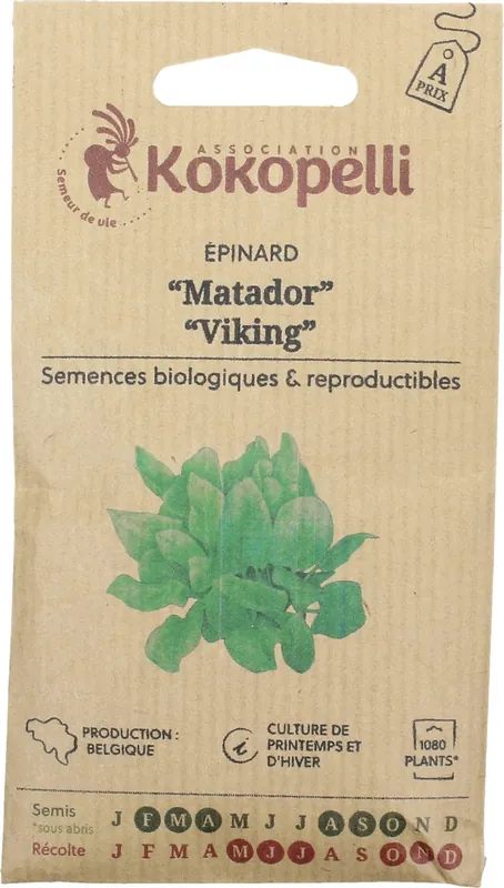 Kokopelli Biologische Spinazie ‘Matador Viking’, 10 g - Premium