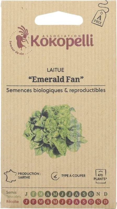 Kokopelli Biologische Snijsla "Emerald Fan", 1 g - Uitverkoop