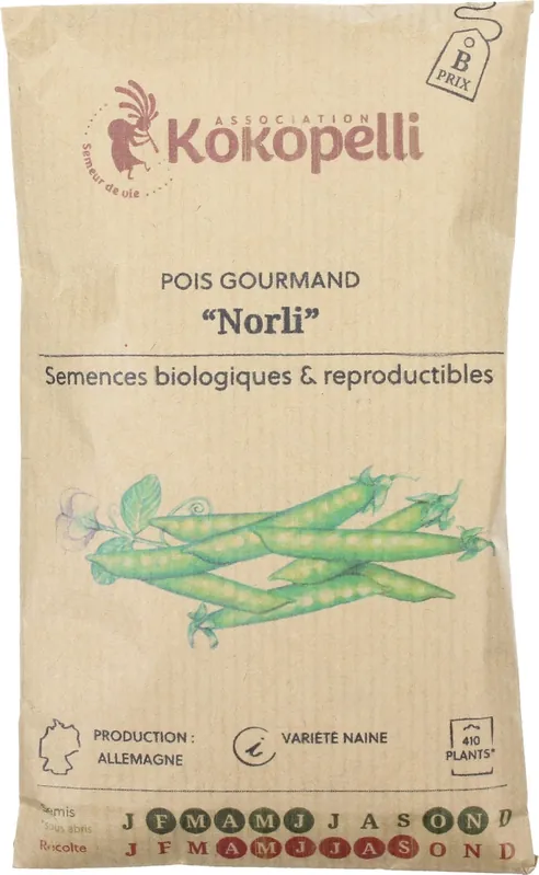 Meest verkocht | Kokopelli Biologische Sugererwt ‘Norli’, 80 g