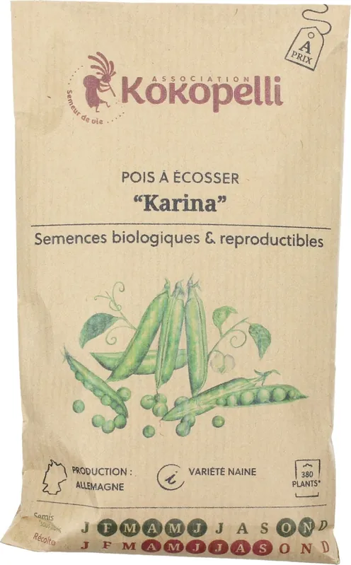 Verlaagde prijs | Kokopelli Biologische Suikererwt ‘Karina‘, 80 g