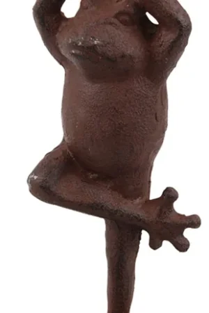 Miljögården Decoratieve Kikker "Yoga" van Gietijzer - Speciale aanbieding