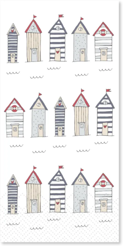 Veel voordeel | Chic Antique Servet "Strandhuis", 16 stuks
