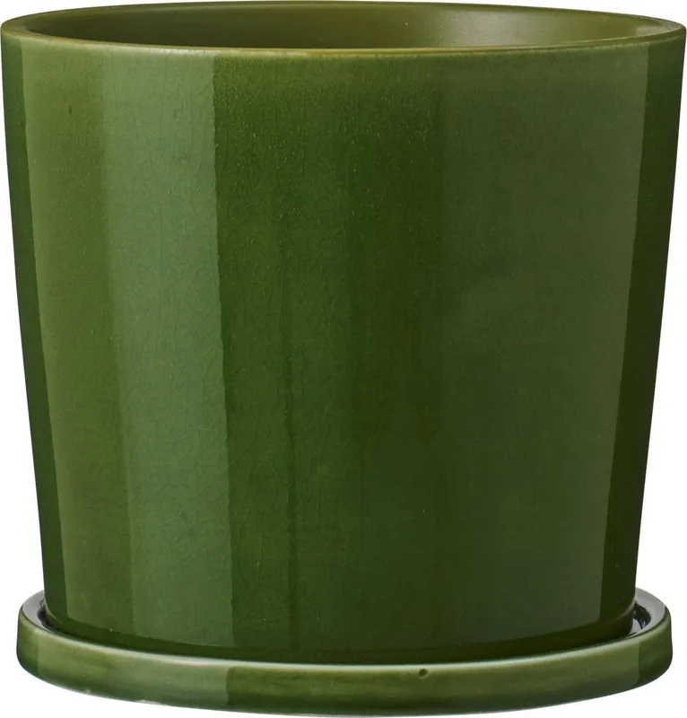IB Laursen Pot met Schotel - Groen, 14 cm - Nieuw product