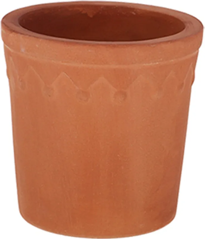 Esschert Design Terracotta Bloempot met Reliëfpatroon, 9 cm | Aanrader