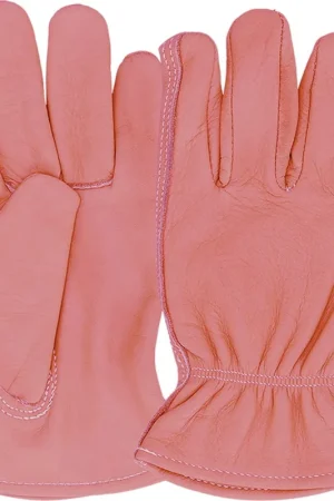 Beste prijs | Esschert Design Koeienleren Tuinhandschoenen Roze, S (1 Paar)