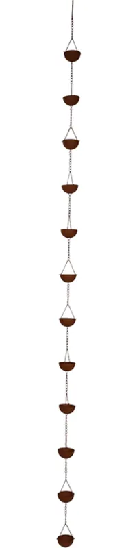 Esschert Design Bruine Regenwaterketting met Schalen | Mis het niet
