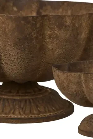 Fabrieksprijs - Wikholm Bloom Plantenbekers Roest - Set van 2