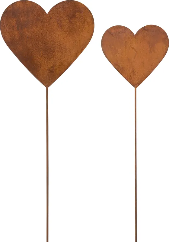Speciale aanbieding | Wikholm Hart Tuinprikker Roest - Set van 2