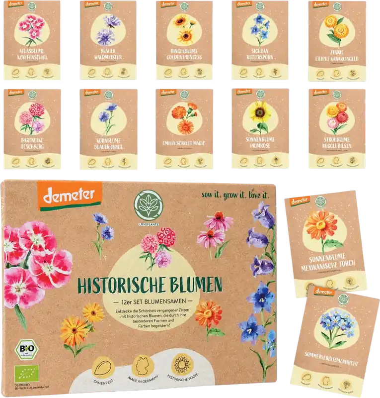 Dagdeal - LOVEPLANTS Demeter Historische Bloemenzadenset