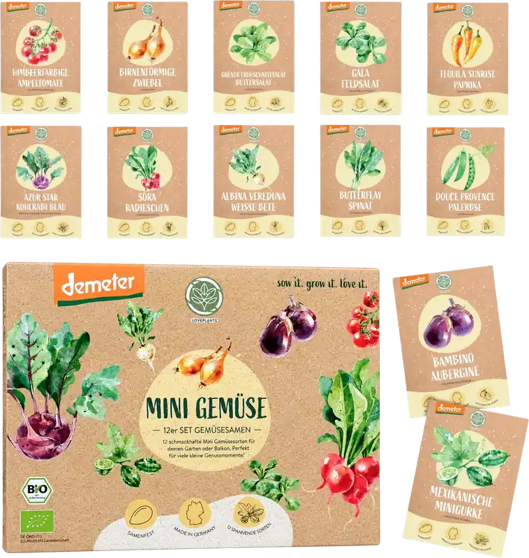 LOVEPLANTS Demeter Mini Groentezadenset - Nieuw in de shop