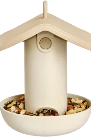 Verlaagde prijs - elho cosy voederhuis 18cm, paddenstoel beige