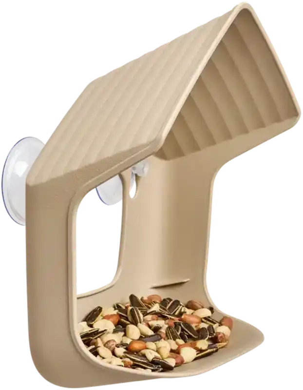 Nieuw product | elho cosy raamvoederhuis 23cm, paddenstoel beige