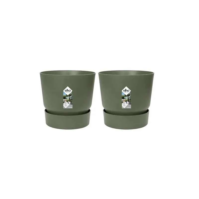 Nieuw binnengekomen | 2x Pot elho Greenville groen