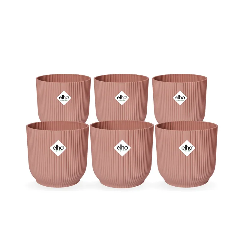 6x Pot elho Vibes Fold Round roze - Hoog gewaardeerd